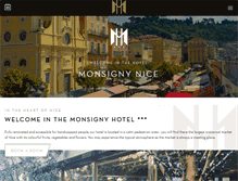 Tablet Screenshot of hotelmonsignynice.com